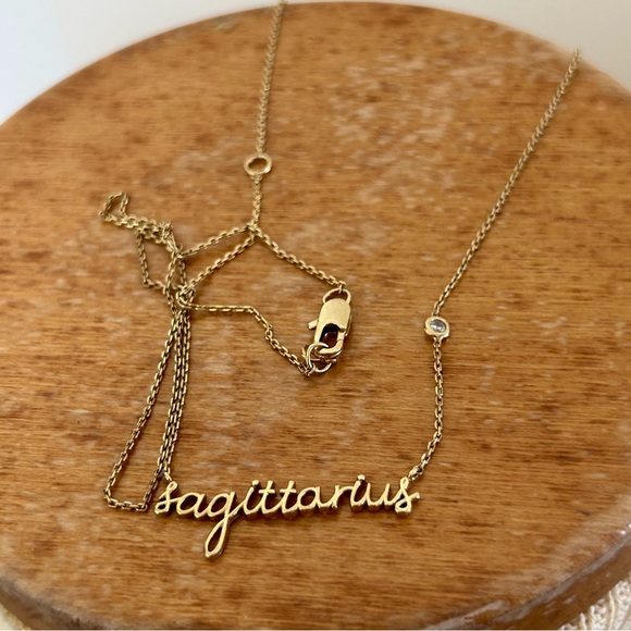 Anthropologie Gold Sagittarius Necklace - Picture 12 of 12